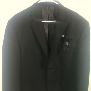 Mens Haggar Suit Up Suit Jacket Brown pinstripe